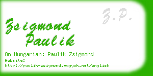zsigmond paulik business card